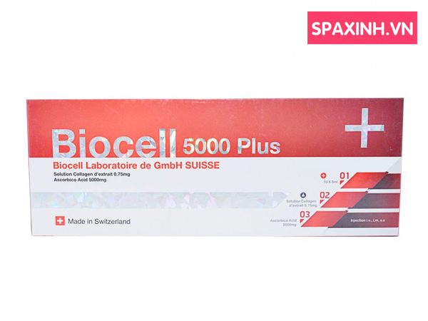 Thuốc tiêm Biocell 5000 Plus chống lão hóa trắng sáng da chính hãng (Thụy Sỹ)
